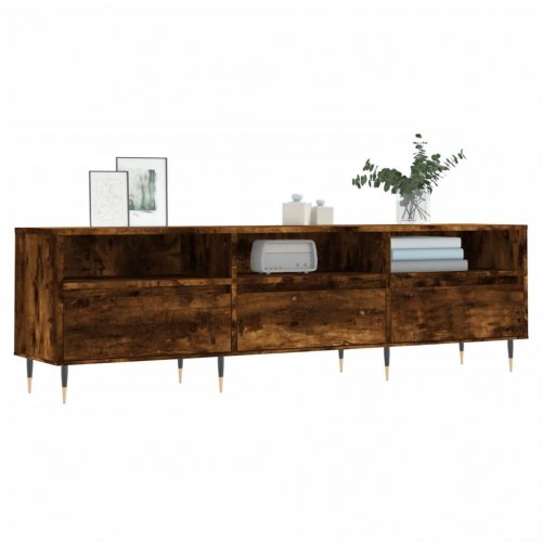 Tv-bord i konstrueret træ - 150×30×44,5 cm, røget egetræsfarve