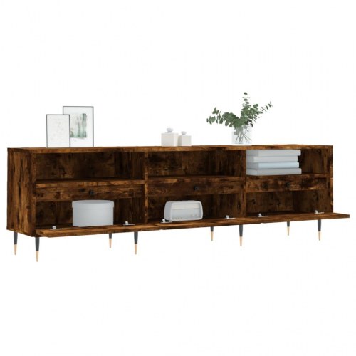Tv-bord i konstrueret træ - 150×30×44,5 cm, røget egetræsfarve