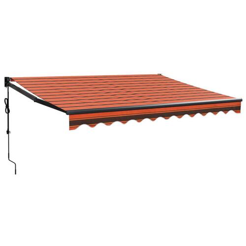 Foldemarkise 3,5x2,5 m automatisk betjening orange og brun