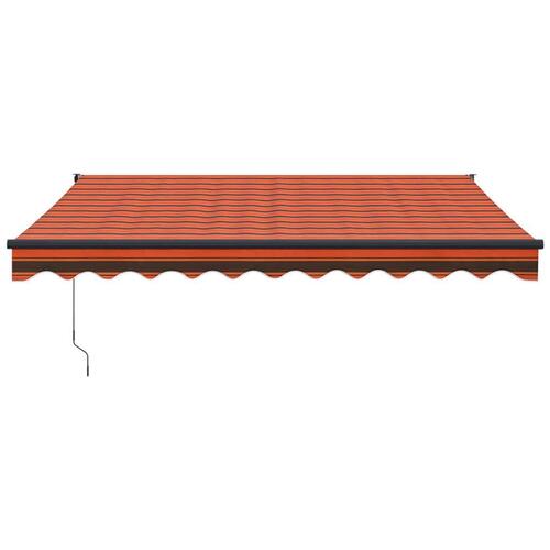 Foldemarkise 3,5x2,5 m automatisk betjening orange og brun
