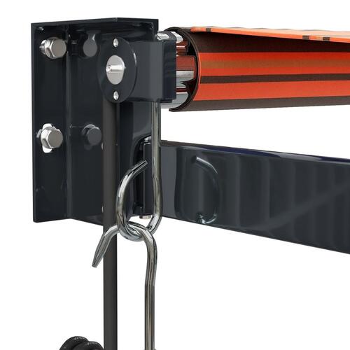 Foldemarkise 3,5x2,5 m automatisk betjening orange og brun