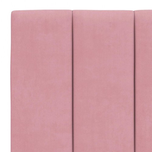 Sengeramme med LED Hanko 120 x 200 cm uden madras - lyserød