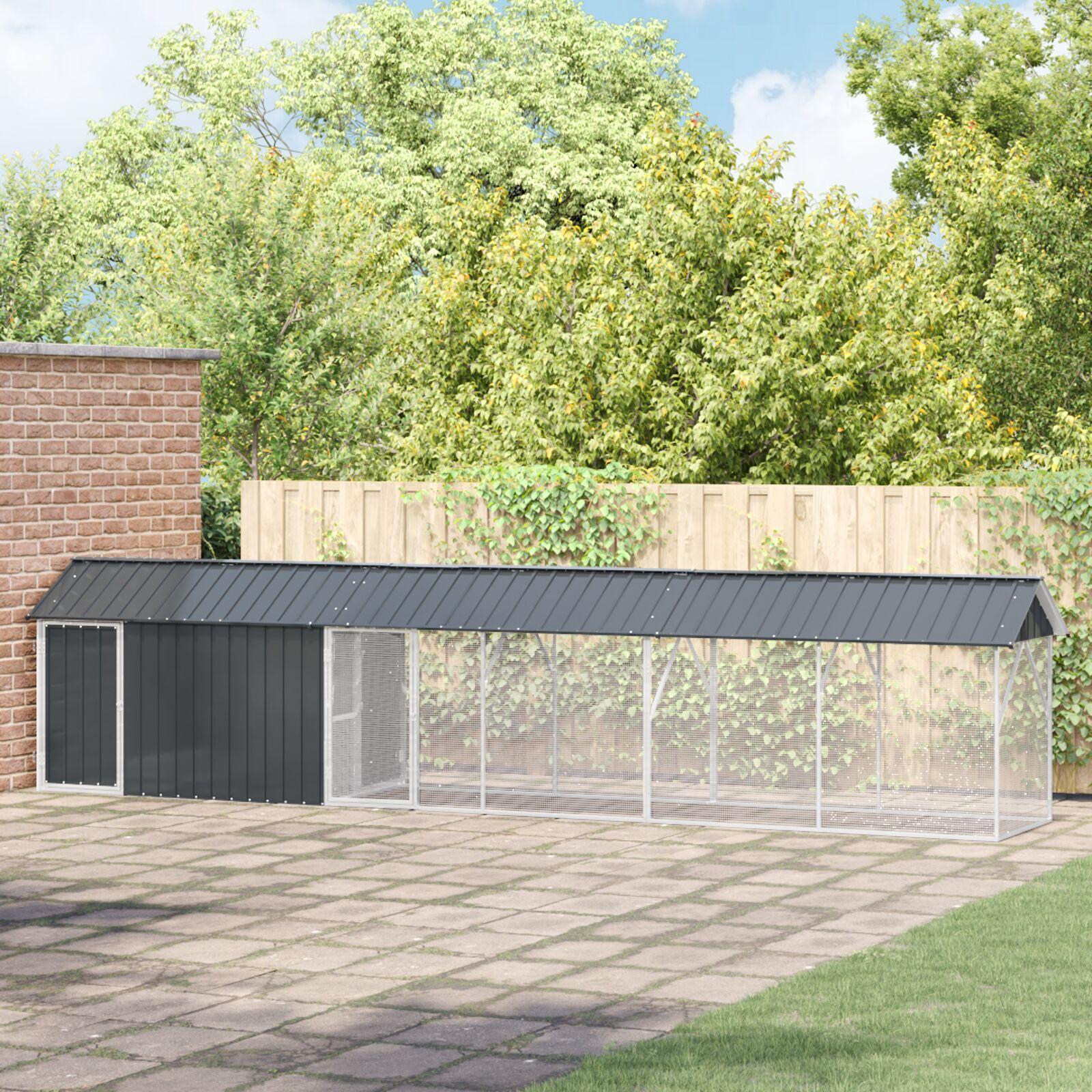Fuglebur Antracit 630 x 103 x 142 cm Galvaniseret stål
