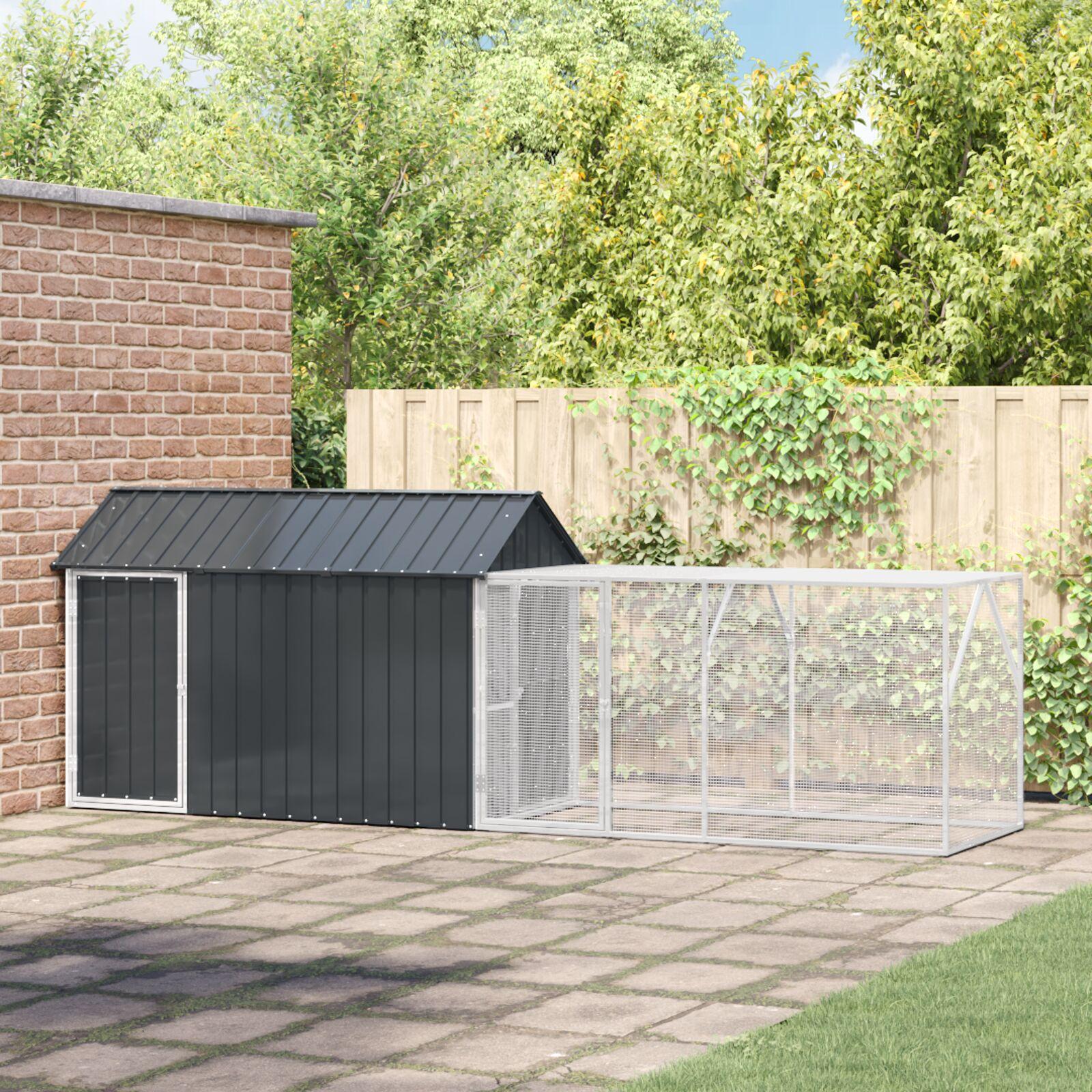 Fuglebur Antracit 416.5 x 103 x 142 cm Galvaniseret stål
