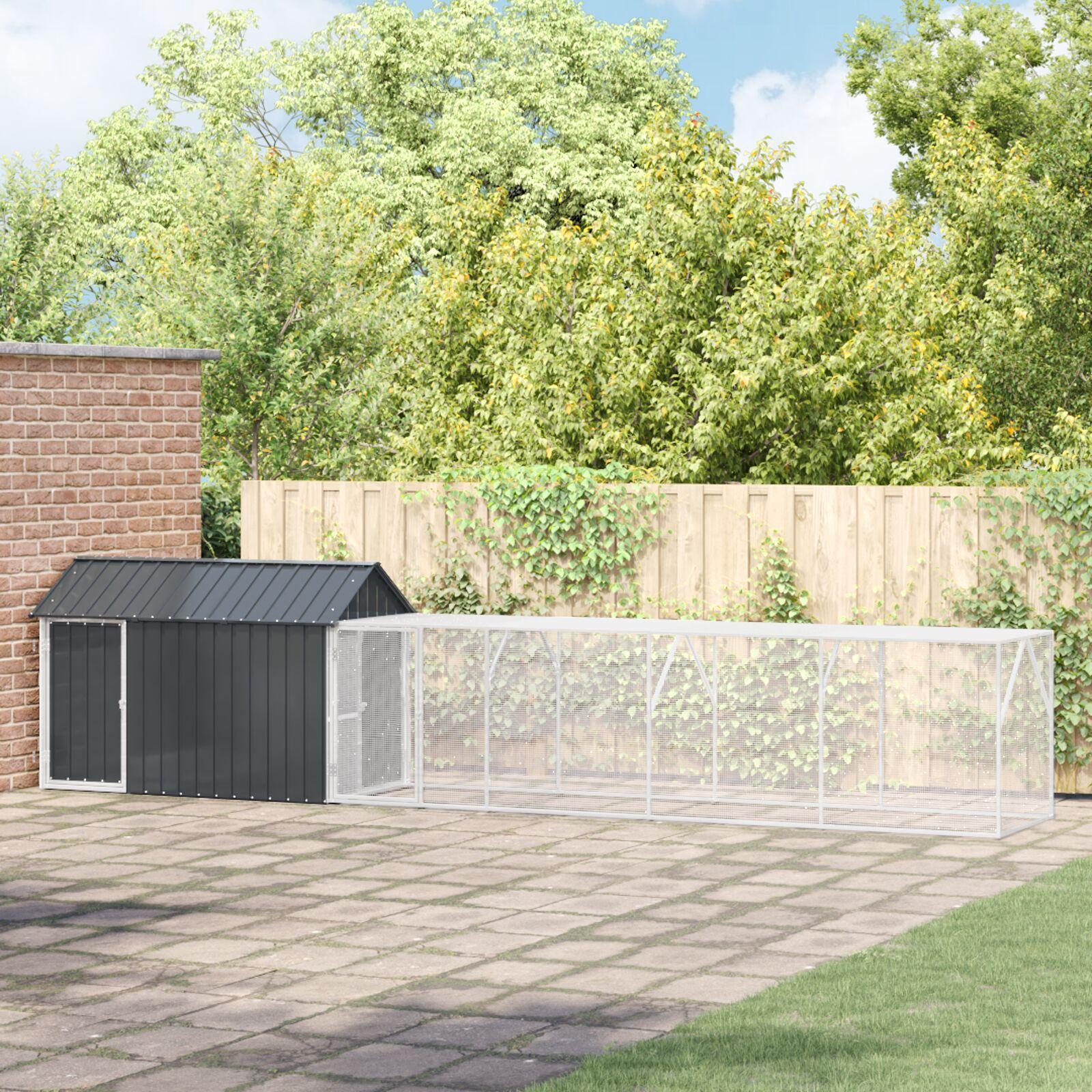 Fuglebur Antracit 619 x 111 x 142 cm Galvaniseret stål