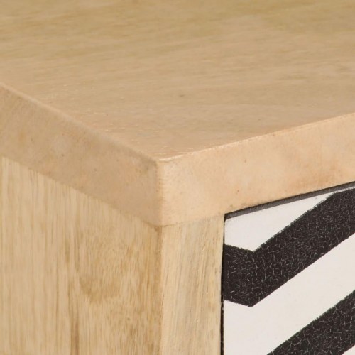 Tv-bord 120×30×40 cm i ru mangotræ - industrielt design med 2 rum og 4 skuffer