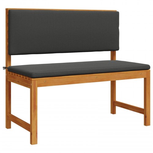 5-delt havebænkesæt med puder i solid akacietræ