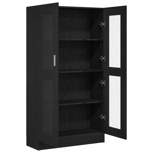 Bogskab i Sort Egetræ 82,5x30,5x150 cm - Fremstillet af Træ