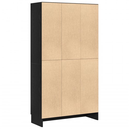 Bogskab i Sort Egetræ 82,5x30,5x150 cm - Fremstillet af Træ