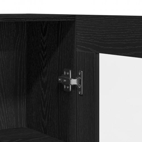 Bogskab i Sort Egetræ 82,5x30,5x150 cm - Fremstillet af Træ