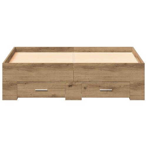 Seng med Skuffer Artisan Eg 120x200 cm Konstrueret Træ