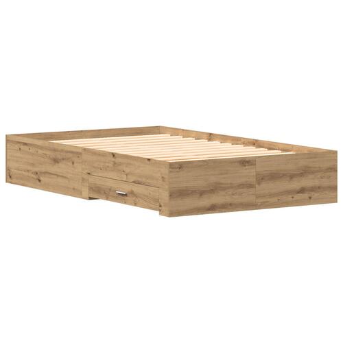 Seng med Skuffer Artisan Eg 120x200 cm Konstrueret Træ