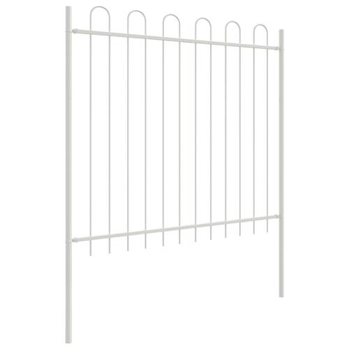 Hegn med Bue Top Hvid 5,1x1,5 m Stål