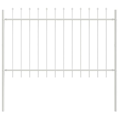 Havelåge med spidse top Hvid 11,9x1,2 m Stål