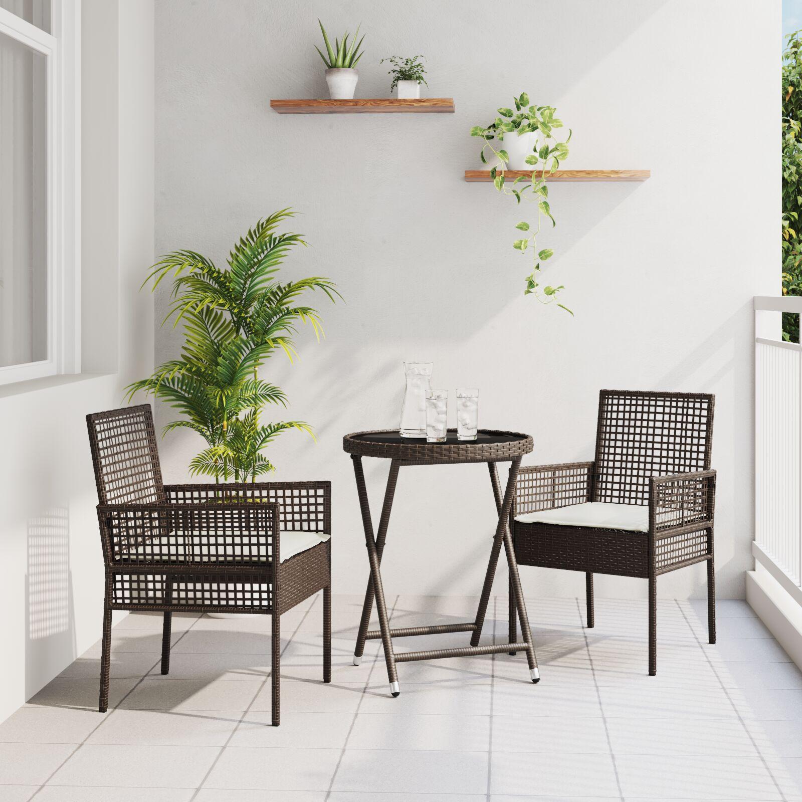 Have Bistro Sæt 3 stk Brun Poly rattan