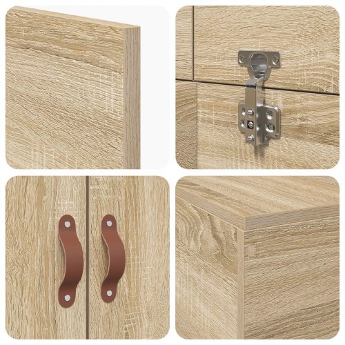 Opbevaringsseng Ramme Sonoma Eg 90x200 cm