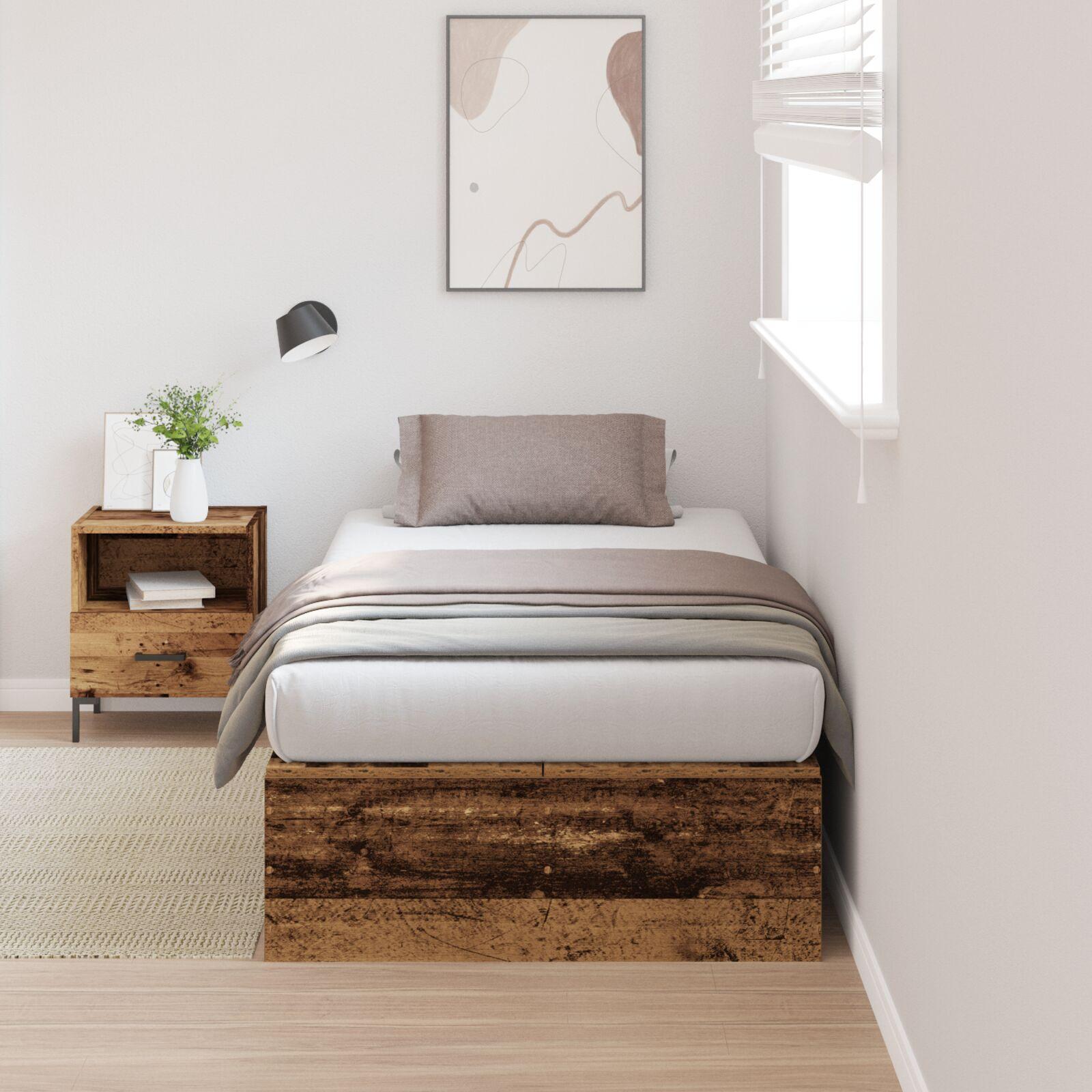 Sengestel Gammelt træ 100 x 200 cm Konstrueret træ