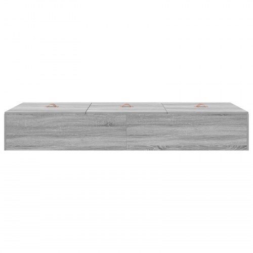 Opbevarings Sengetræ Grey Sonoma 90x190 cm