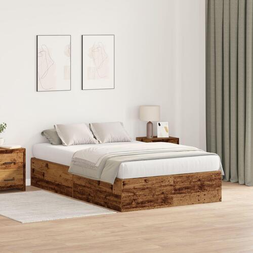 Opbevarings Seng RAMME Gamle Træ 120x190 cm