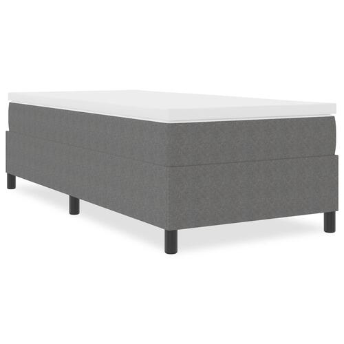 Box Spring Seng Lysegrå 80x200 cm Cordfløjl