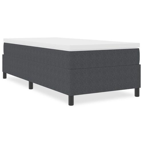 Box Spring Seng Mørkegrå 80x200 cm Cordfløjl