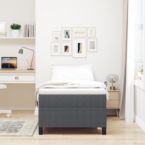 Box Spring Seng Mørkegrå 80x200 cm Cordfløjl