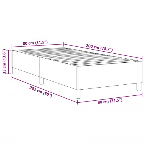 Boxspring Seng Cremefarvet 80x200 cm Cordfløjl