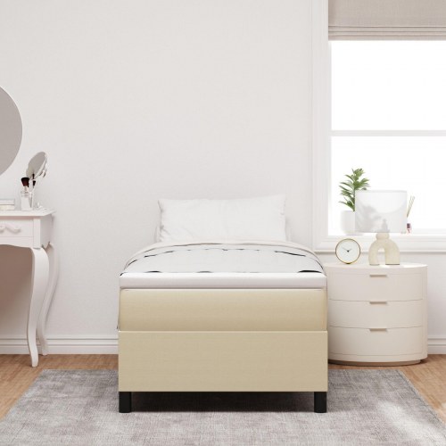 Boxspring Seng Lys Grøn Grå 80x200 cm Cordfløjl