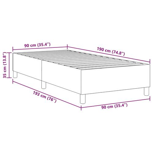 Boxspring Seng Mørkegrå Enkel Corduroy Stof