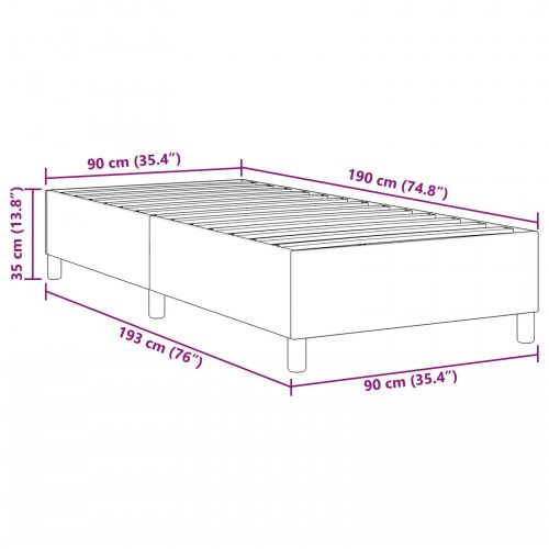 Box Spring Seng Creme Enkelt Cordfløjl