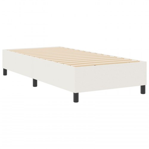 Box Spring Seng Cremefarvet 90x200 cm Corduroy Stof