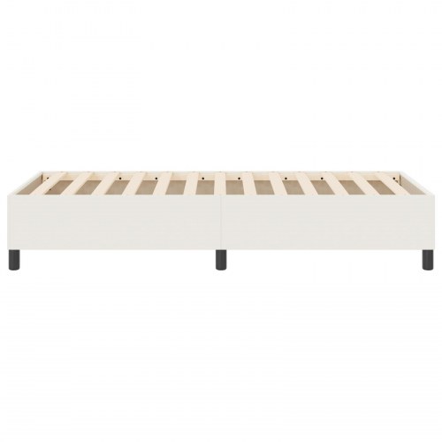 Box Spring Seng Cremefarvet 90x200 cm Corduroy Stof