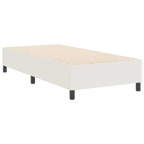 Box Spring Seng Cremefarvet 90x200 cm Corduroy Stof