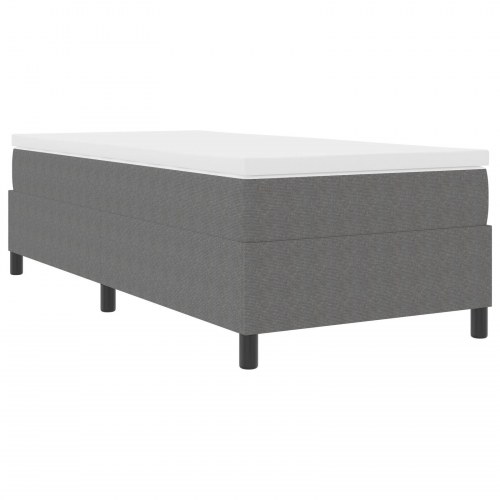 Box Spring Seng Lys Grå 100x200 cm Cordfløjl
