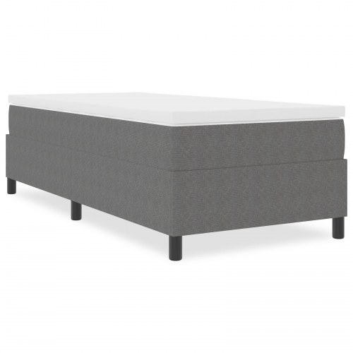 Box Spring Seng Lys Grå 100x200 cm Cordfløjl