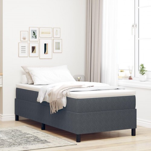 Boxfjeder lamelbund Mørkegrå 100x200 cm Corduroy Stof
