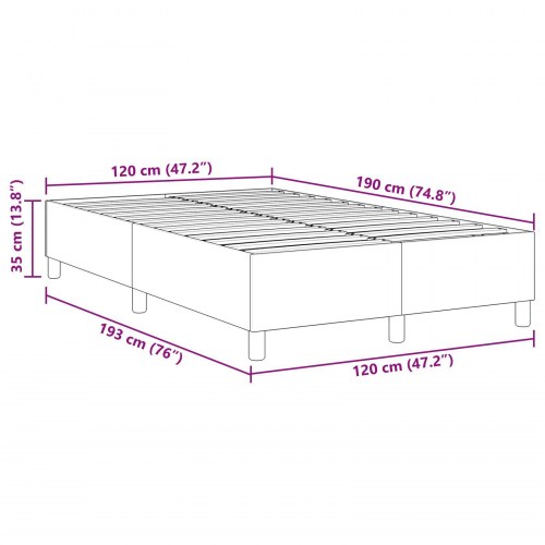Box Spring Seng Cremefarvet Lille Dobbel Cordfløjl Stof