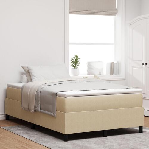 Boxspring Seng Lys Grøn Grå Small Double Corduroy Stof