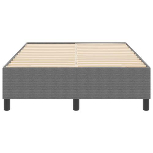 Box Spring seng Lysegrå 120x200 cm Corduroy Stof