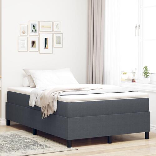 Box Spring Seng Mørkegrå 120x200 cm Corduroy Stof