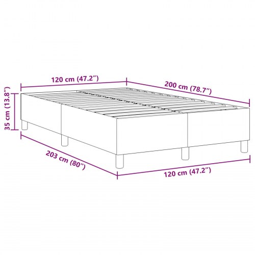 Boxspring Seng Cremefarvet 120x200 cm Cordfløjl