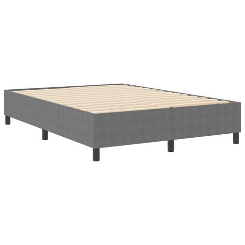 Box Spring Seng Lysegrå 140x200 cm Corduroy Stof