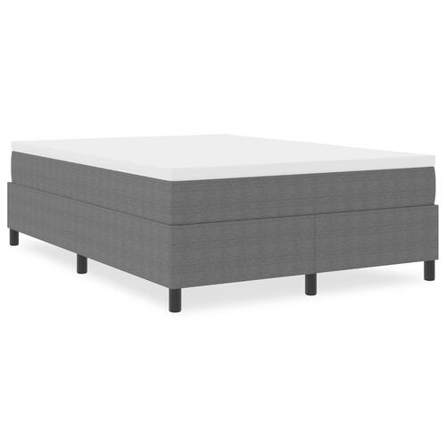 Box Spring Seng Lysegrå 140x200 cm Corduroy Stof