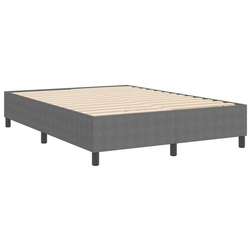 Box Spring Seng Lysegrå 140x200 cm Corduroy Stof