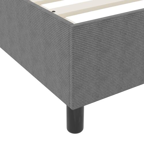 Box Spring Seng Lysegrå 140x200 cm Corduroy Stof