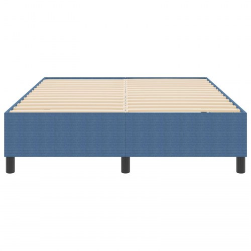 Boxfjeder Seng Blå 140x200 cm Cordfløjl