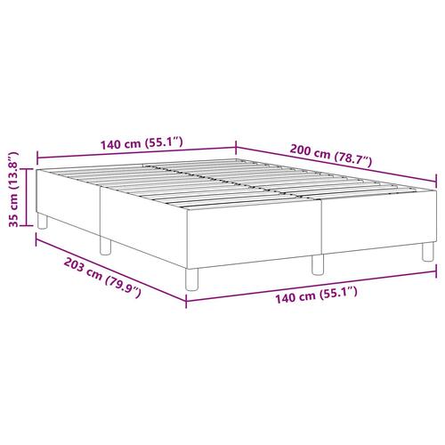 Boxspring Seng Lysegrå 140x200 cm Corduroy Stof