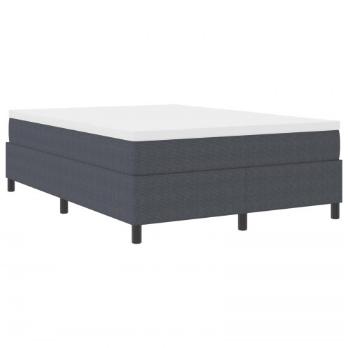 Box Spring Seng Mørkegrå 140x200 cm Corduroy Stof