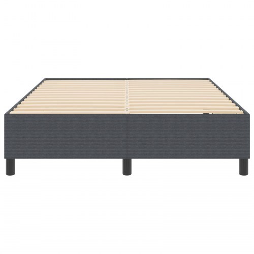 Box Spring Seng Mørkegrå 140x200 cm Corduroy Stof
