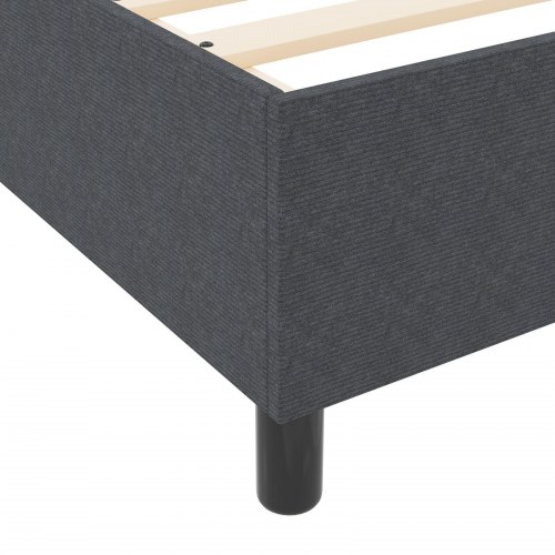 Box Spring Seng Mørkegrå 140x200 cm Corduroy Stof